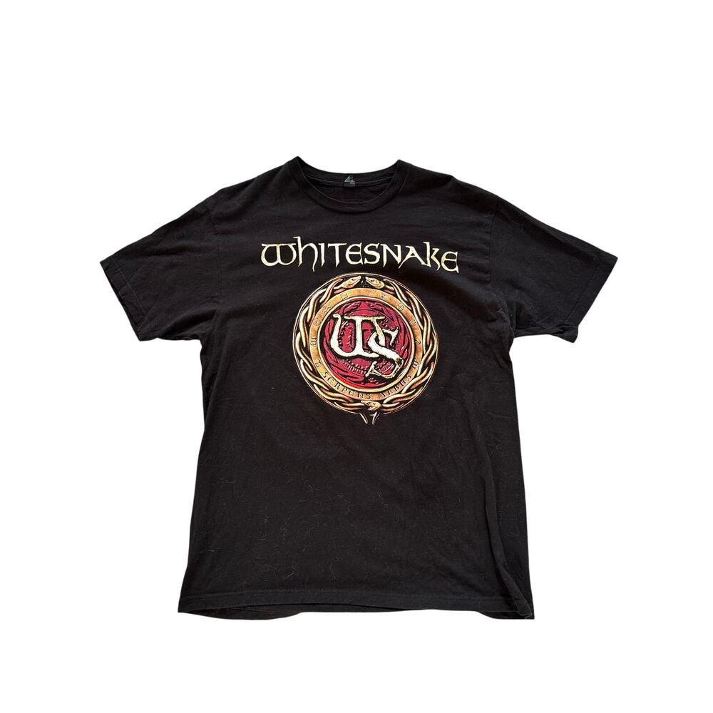 Whitesnake 2016 Tour T-Shirt Black Graphic Band Tee Double Sided Size XL